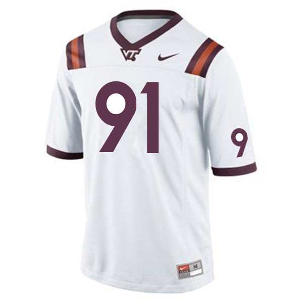 Men #91 Oscar Bradburn Virginia Tech Hokies College Football Jerseys Sale-Maroon